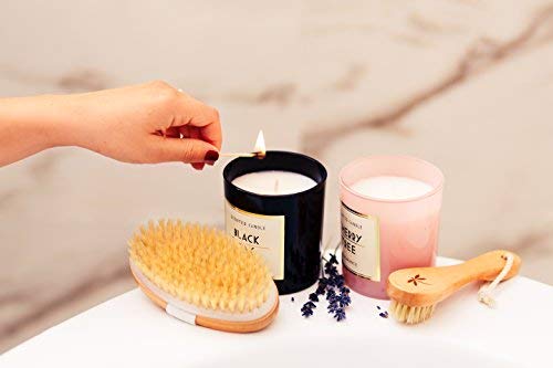 Belula Premium Dry Brushing Body Brush Set- Natural Boar Bristle Body Brush, Exfoliating Face Brush & One Pair Bath & Shower Gloves. Free Bag & How To – Great Gift For A Glowing Skin & Healthy Body - NewNest Australia