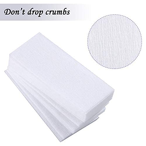 Pack of 400 Non-Woven Fabric Wax Strips Face and Body Hair Removal Wax Strips Epilating Wax Strips Paper, White - NewNest Australia