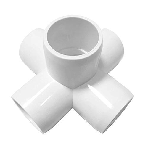 SELLERS360 5Way 1/2 inch Tee PVC Fittings Corner Cross Elbow 45 90 Degree for Greenhouse Shed Pipe, Tent Connection, Furniture Build Grade SCH40 [Pack of 12] - NewNest Australia