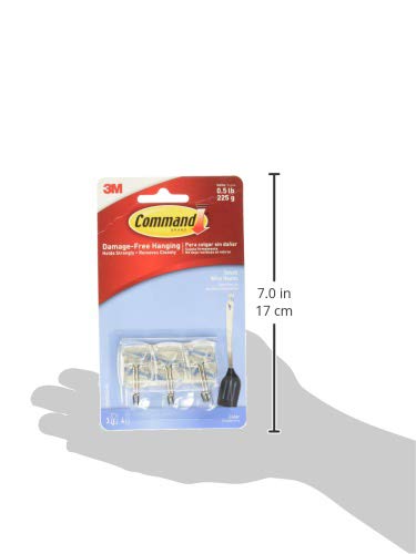 NewNest Australia - Command Small Clear Wire Hooks with Clear Strips, 3 ea (2 Pack) 