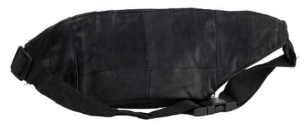 Liberty Leather - Black - Genuine Sheep Nappa Leather Compact Waist Bag | Multi-Pocket Fanny Pack for Outdoor Use, Travel | Adjustable Waist Strap Bum Pack for Walking, Cycling, Running, Gyming, Fashion. Gb1 - NewNest Australia