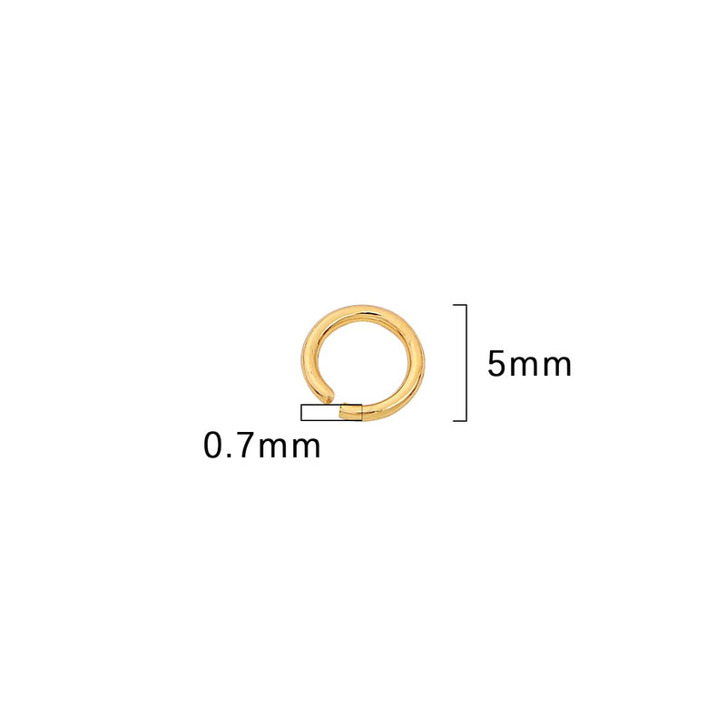 BEADIA 18K Gold Plated Jump Rings 5mm 400pcs for Jewelry Making Findings 0.7x5mm - NewNest Australia