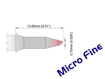 Thermaltronics M7BV007 Bevel 45deg 0.7mm (0.028in), Micro Fine - NewNest Australia