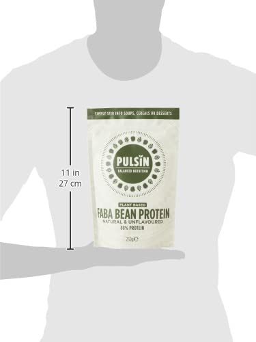 Pulsin - Natural Unflavoured Vegan Faba Bean Protein Powder - 250g - 8.8g Protein, 0.2g Carbs, 42 Kcal Per Serving - Gluten Free, Plant Based, Palm Oil Free & Dairy Free Protein - NewNest Australia