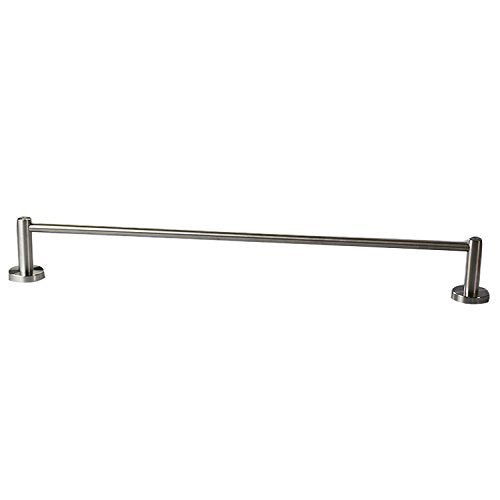 QT Home Decor Premium Modern Single Towel Bar Rack w/Round Base (24 Inches)- Brushed Finish, Made from Stainless Steel, Water and Rust Proof, Wall Mounted, Easy to Install - NewNest Australia