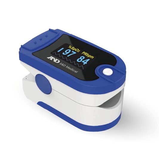 A&D Medical UP-200 Pulse Oximeter - CE Approved Blood Oxygen Monitor - Finger Oxygen Saturation Monitor/SATS Monitor SpO2 for Adults and Child - Certified Medical Pulse-Oximeter - NewNest Australia