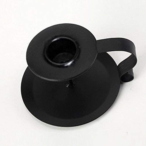 NewNest Australia - TINTON LIFE 2PCS Retro Iron Candle Holder Compatible with Diameter 0.8" Wax Candles (2PCS Black) 2pcs Black 