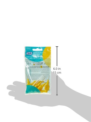 TePe Interdental Brush, Original, Yellow, 0.7 mm/ISO 4, 8pcs, plaque removal, efficient clean between the teeth, tooth floss, for narrow gaps - NewNest Australia