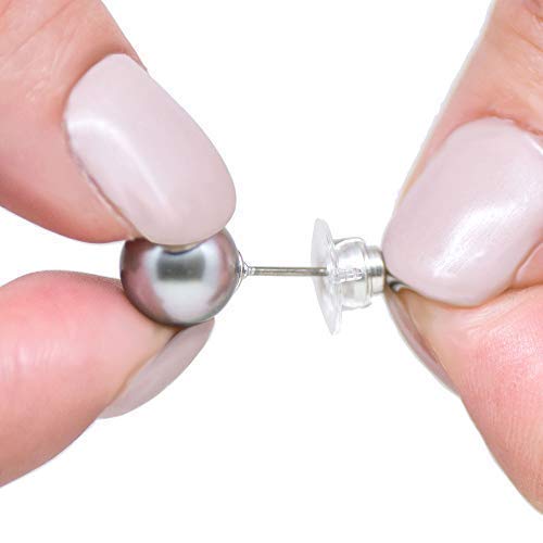 Most Secure Earring Back Replacement Earring Lifter by Chrysmela Rose Gold color for screw backs threaded post la pousette earring backs automatic fit perfectly with patented technology hypoallergenic Pink with Disc - NewNest Australia