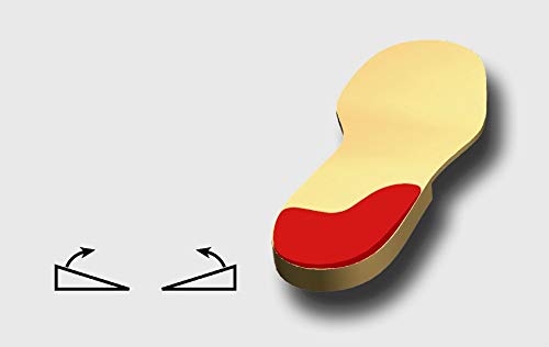 pedag Correct Plus | German Handmade 3/4 Length Oversupinator Wedge Vegetable Tanned Leather Rubber Top Orthopedic Footbed 1 Pair Size L (Size 8-10 Men) 41-43 EU - NewNest Australia