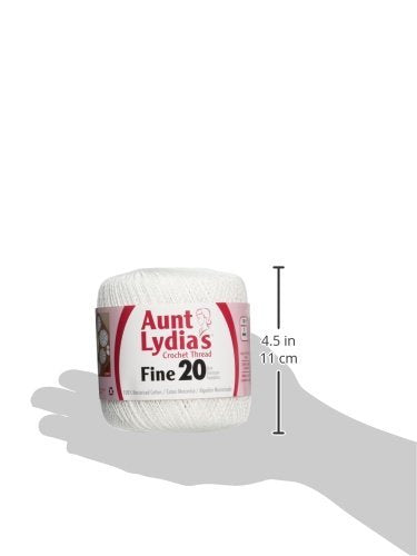 Coats Crochet Aunt Lydia's Crochet, Cotton Fine Size 20, White (3 Pack) 1 3 Pack - NewNest Australia