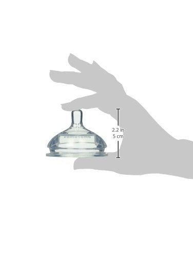 Comotomo 2 Pack Silicone Replacement Nipple, Slow Flow Clear, 0-3 Months - NewNest Australia