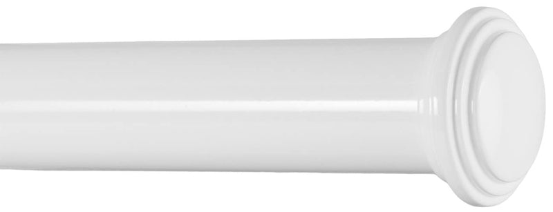 Ivilon Window Curtain Rod Decorative End Cap Design, 1 Inch Rod, 16 to 28 Inch (Side Curtain Rod) White 16" to 28" - NewNest Australia