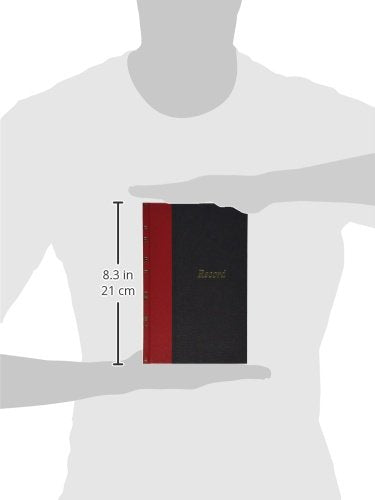 Boorum & Pease 96304 Record/Account Book, Black/Red Cover, 144 Pages, 5 1/4 x 7 7/8 - NewNest Australia