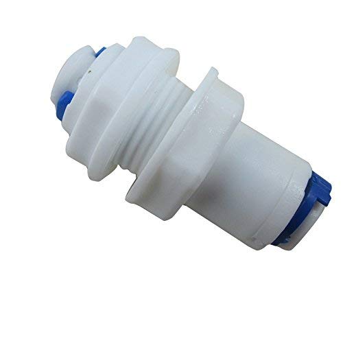 SENSTREE Tube Bulkhead Connector Push Fit Quick Connect for RO Water Reverse Osmosis System (Pack of 5) (1/4" Tube Bulkhead Connector) - NewNest Australia