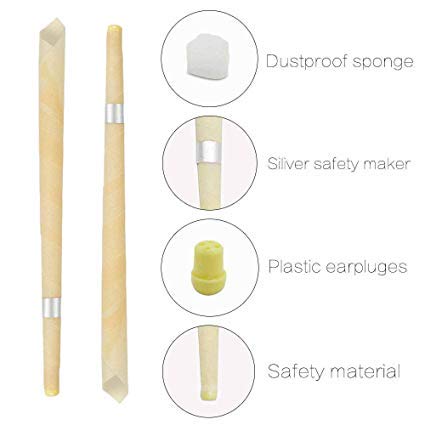 Ear Candles For Ear Wax Removal, Colorful Natural Beeswax Fragrance, Organic Plant Material, Hollow Cone Candles With Discs For Ear Protection, Relaxation And Cleaning, 12 Items - NewNest Australia
