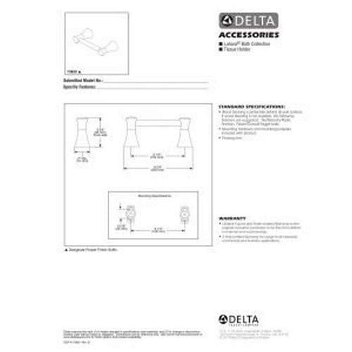 Delta Faucet 73850 Lahara Pivoting Toilet Paper Holder, 12.00 x 4.60 x 3.10 inches, Chrome - NewNest Australia