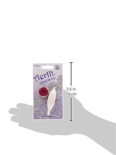 Handy Hands Aerlit Tatting Shuttle with 2 bobbins SHH436 Vanilla Raspberry - NewNest Australia