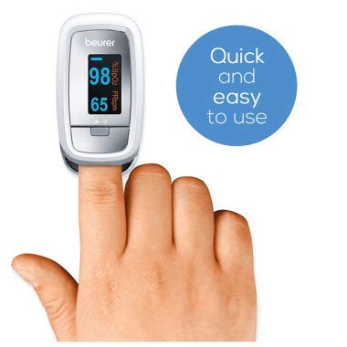 Beurer PO 30 pulse oximeter (gray / white, determination of heart rate and arterial oxygen saturation) 61 x 36 x 32 mm | Pack of 1 gray single - NewNest Australia