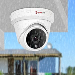 Anpviz 5MP IP PoE Dome Security Camera with Mic/Audio,Turret Camera Outdoor Camera IP66 Weatherproof ,98ft NightVision Wide Angle 2.8mm (IPC-D350W-S) - NewNest Australia