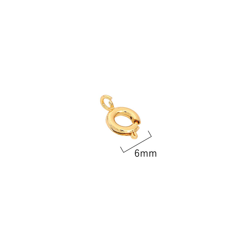 BEADIA 18K Gold Plated Spring Clasps 6mm 20pcs for Jewelry Making Findings - NewNest Australia