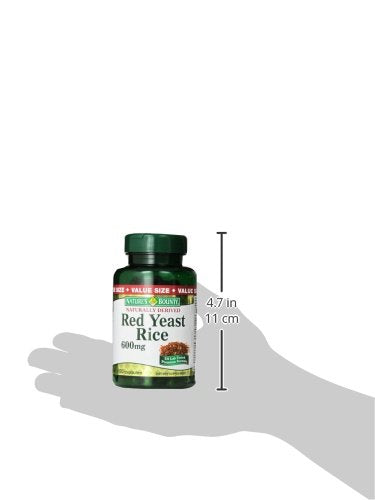 Nature's Bounty Red Yeast Rice Pills and Herbal Health Supplement, Dietary Additive, 600mg, 120 Capsules 120 Count - NewNest Australia