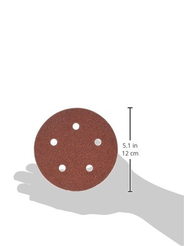 PORTER-CABLE 735500625 5-Inch 5-Hole Hook and Loop 60 Grit Sanding Discs (25-Pack) 60G, 25-Pack - NewNest Australia