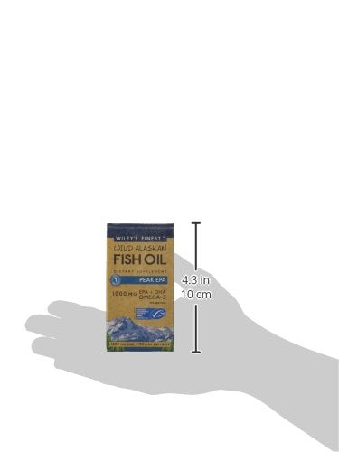 Wiley's Finest Wild Alaskan Fish Oil - 3X Triple Strength Peak EPA DHA, 1000mg Omega-3s, SQF-Certified, 30 Softgels 30 Count (Pack of 1) - NewNest Australia