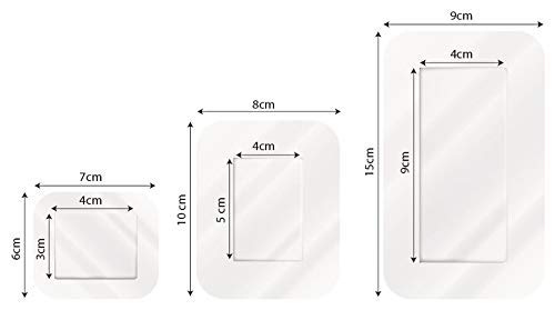 Sterile Self Adhesive Waterproof Island Dressing Latex Free with Transparent Border and 100% Cotton Absorbent pad x 25 (6cm x 7cm x 25) 6cm x 7cm x 25 - NewNest Australia