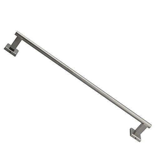 QT Home Decor Premium Modern Single Towel Bar Rack w/Square Base (24 Inches)- Brushed Finish, Made from Stainless Steel, Water and Rust Proof, Wall Mounted, Easy to Install - NewNest Australia