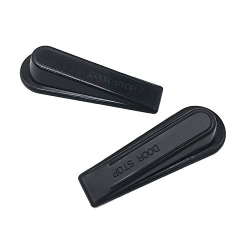 DragonFruitee Heavy Duty Door Stoppers, Rubber Door Wedge Anti-Slip Door Stopper Designed for Most Floor Surfaces - Ideal for Office, Home, Kitchen Door ( Pack of 2) - Black - NewNest Australia