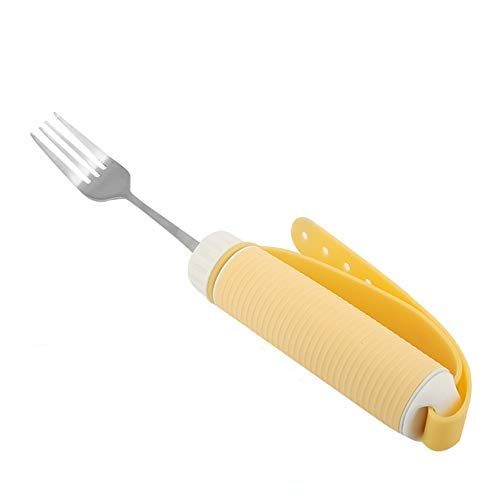 Duokon Auxiliary Meal Spoon Set For Elderly People, Adjustable Silicone Strap, Non-Slip Handle, 360 Degree Rotation, Disabled Patients, Elderly, Gift For Arthritis Betro - NewNest Australia