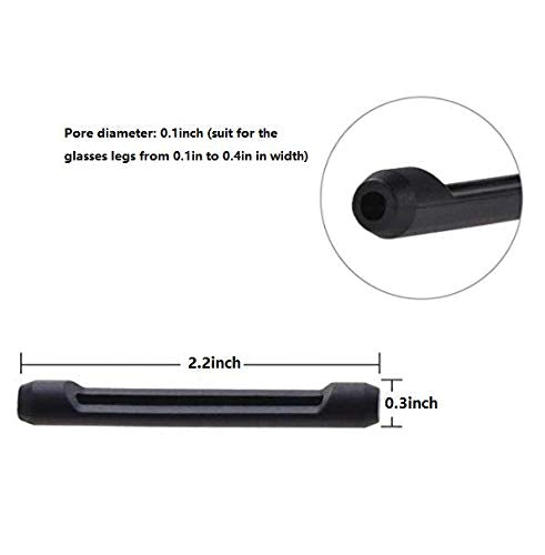 DNHCLL 5 Pairs Black Soft Silicone Eyeglass Ear Cushions Temple Tips Eyeglass Pads Anti Slip Glasses Ear Hook Comfort Sport Ear Grips,Eyeglasses Leg Antiskid Cover for Reading Glasses, Sunglasses - NewNest Australia