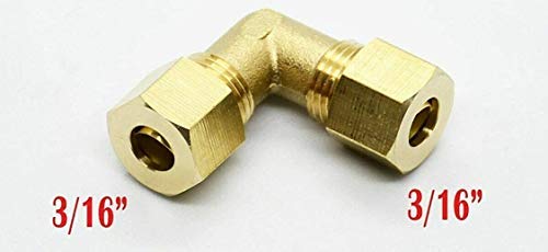 5 PCS – 3/16" OD 90º Compression Union Elbow,BRASS COMPRESSION FITTING - NewNest Australia