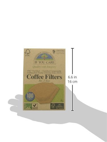 If You Care | Coffee Filters No.2 - Small Unbleached | 2 x 100s - NewNest Australia