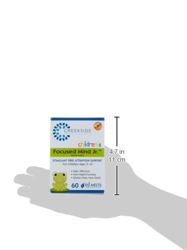 Creekside Naturals Focused Mind Jr., Focus and Memory Support for Children, Pediatrician Formulated, Stimulant Free Attention Support with Inositol, Zero Sugar, Vegan, Orange Cream Flavor, 60 EZ Melt Tablets - NewNest Australia