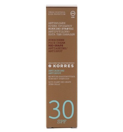 Korres RED GRAPE SUNSCREEN FACE CREAM SPF30 Antiageing/ Antispot 50ml - NewNest Australia