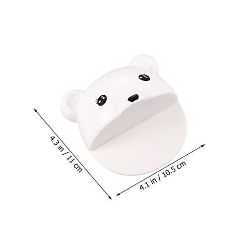 NUOBESTY Anti Tip Furniture Kit Cute Bear Wall Furniture Anchor No Drilling No Screw Installation Protection for Children Baby Proof Extra Kit White - NewNest Australia