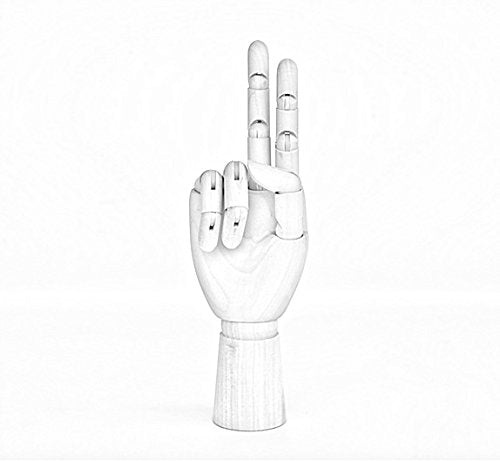 Alikeke 2 Pcs Wooden Hand Model Flexible Moveable Fingers Manikin Hand Figure Both Left and Right Hand for Sketching Drawing Home Office Desk Posable Joints Kids Children Toys Gift 10 INCH - NewNest Australia