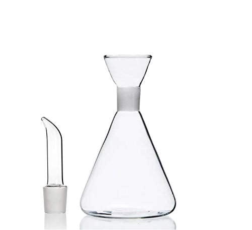 NewNest Australia - HAIZEEN Glass All-Purpose Cruet, Glass Oil Decanter and Cruet (Cone-4 oz, Smooth surface) 4 ounce 