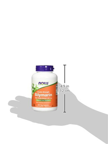 NOW Supplements, Silymarin Milk Thistle Extract 300 mg with Artichoke and Dandelion, Double Strength, Supports Liver Function*, 200 Veg Capsules - NewNest Australia