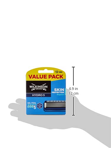 Wilkinson Sword Hydro 5 Skin Protection 12 Razor Blades, 12 Razor Blades 12 Pieces (Pack of 1) - NewNest Australia