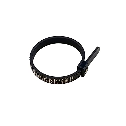 1 Pack US Ring Sizer Measuring Gauge, 1-17 US Rings Size, Plastic Finger Sizing Measure Tool, Reusable, Black - NewNest Australia