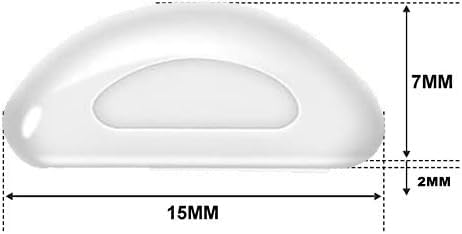 Voarge Pack Of 24 Adhesive Eye Glasses Nose Pads, D Shape Stick On Non-Slip Soft Silicone, Non-Slip Self-Adhesive Nose Pads, Glasses Pads, Silicone Ovals, 15 Mm - NewNest Australia