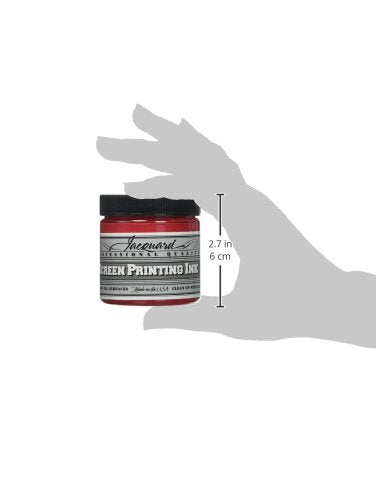 Jacquard Professional Screen Print Ink, Water-Soluable, 4oz Jar, Opaque Red (126) - NewNest Australia