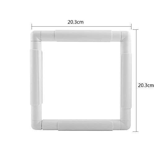 Hilitand Square Rectangle Plastic Clip Frame for Embroidery Cross Stitch Quilting Needlepoint Tool(20.3 x 20.3cm) 20.3*20.3cm - NewNest Australia