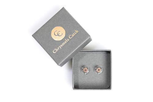 Most Secure Earring Back Replacement Earring Lifter by Chrysmela Rose Gold color for screw backs threaded post la pousette earring backs automatic fit perfectly with patented technology hypoallergenic Pink with Disc - NewNest Australia
