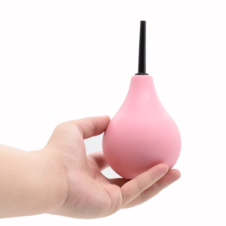 MIVAIUN 225 ML Bulb Douche Set for Men Women, 2 X Reusable Slim Nozzle, 1 X Long Tube Hose Nozzles and 1 X Storage Bag, Silicone Douche Bulb Comfortable Washing Cleaning Douche Kit (Pink) Pink - NewNest Australia