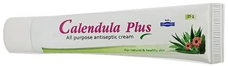 Hahnemann Calendula Plus All Purpose Antiseptic Cream - 25gm- for Minor Burn & cuts, Scratches, Insect Bites, Cracked Lips, Sore Lips, chapped Skin, Cracked Heals - NewNest Australia