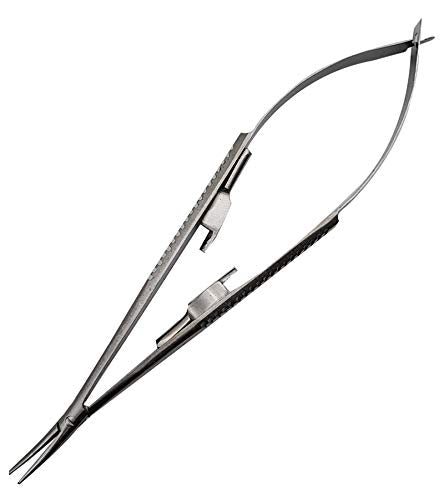 castroviejo Needle Holder 5.5 inches Curved with Lock by Wise Linkers - NewNest Australia